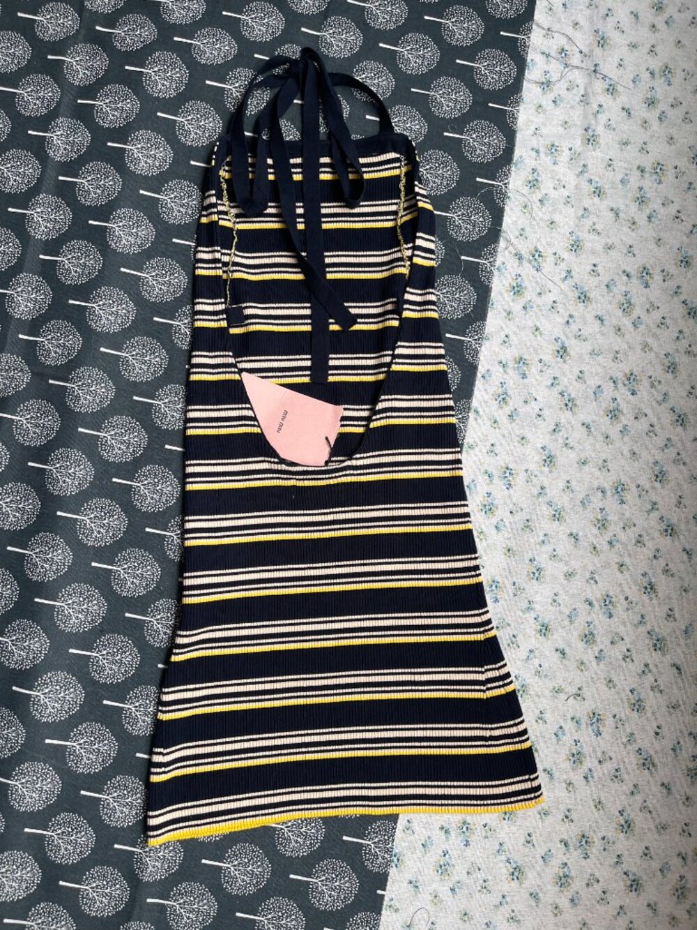Miu Miu Striped Backless Knit Dress - Picture 5 of 6